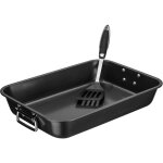Plat � gratin - gsw - 40 x 28 x 7 cm - acier massif - anti - adh�sif - poign�es inox rabattables - avec ...