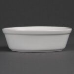 Plat � gratin ovale - olympia - 52x161x116mm - blanc - bo�te de 6 - r�sistant aux chocs