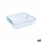 Plat  gratin pyrex classic carr transparent verre 25 x 22 x 6 cm (6 units)