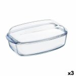 Plat  gratin pyrex classic avec couvercle 45 l 38 x 22 x 11 cm transparent verre (3 units)