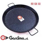 Plat � paella - garcima - 34cm - �maill� - 2 poign�es - compatible tous feux