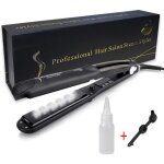 En plat professionnel de fer noir lisseur de vapeur vapeur
