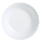 Plat de service creux blanc 28 cm - feston - luminarc