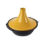 Plat à tajine induction dôme en céramique 30 cm jaune safran - peugeot saveurs Plat à tajine induction dôme en céramique 30 cm jaune safran - peugeot saveurs