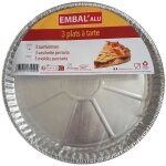 Plat � tarte aluminium - embalalu - �247 mm - lot de 3