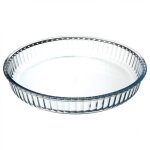 Plat en verre - paris prix - rond 32cm - transparent - adapté pour cuisson au four Plat en verre - paris prix - rond 32cm - transparent - adapté pour cuisson au four