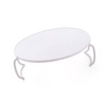 Plateau chauffant pour micro - ondes - omabeta - rond blanc - support de articles accessoire Plateau chauffant pour micro - ondes - omabeta - rond blanc - support de articles accessoire
