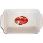 Plateau de four - guardini - rectangulaire - c�ramique - 22 x 14 x 5 cm - blanc