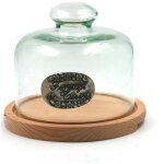 Plateau  fromage en bois avec sa cloche en verre
