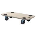 Plateau rouleur en bois - mottez - charge maxi 200 kg - 35 x 60 cm - epaisseur 16 mm