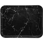 Plateau de service effet marbre mela 43cm noir