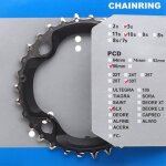 Plateau shimano - m672 / 612 - 10v triple - v�lo loisir - adulte - gris