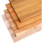 Plateau de table en bois massif lamo manufaktur 60x60x4cm - fr�ne s�v�re - bord droit - surface lisse ...