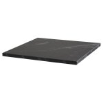 Plateau de table carr� stratifi� 60 x 60 cm marbre noir - oviala