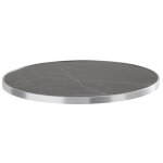 Plateau de table contreplaqué revêtement stratifié marbre noir / argent - oviala Plateau de table contreplaqué revêtement stratifié marbre noir / argent - oviala