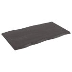 Plateau de table - garosa - bois ch�ne massif - finition fonc�e - 100x60 cm - 48 kg max