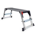Wiltec plateforme de travail ? 126 x 52 x 49 cm ? surface de marchepied 95 x 30 cm ? escabeau pliable ...