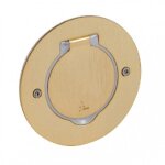 Platine prise de sol legrand  quiper ronde dor bross