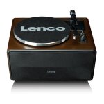 Platine vinyle tout - en - un avec haut - parleurs intgrs et bluetooth - lenco ls - 470wa - noyer