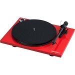 Platine vinyle - pro - ject - essential 3 om10 - couleur rouge - vitesse 33 tours - manuel