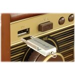 Platine vinyle roadstar hif - 1993bt - lecteur cd / mp3 - radio fm - bluetooth - encodage usb - marron ...