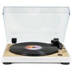 Platine vinyle thomson tt301 - design bois et blanc - tte de lecture audio - technica at3600l - 33 et ...