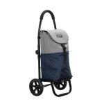 Chariot de courses - play - market - go two compact - pliable - deux roues - bleu texturé Chariot de courses - play - market - go two compact - pliable - deux roues - bleu texturé