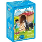 Playmobil - 70136 - country la ferme - enfant avec chien - multicolore - 7 pi�ces