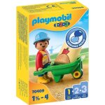 Playmobil - 70409 - playmobil 1. 2. 3 - ouvrier avec brouette Playmobil - 70409 - playmobil 1. 2. 3 - ouvrier avec brouette
