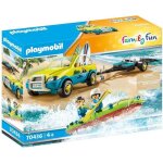 Playmobil - 70436 - voiture avec cano - family fun - plastique - enfant - rose