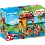 Playmobil - 70501 - starter pack box et poneys - playmobil country - mixte - 15 pi�ces