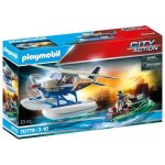 Playmobil - 70779 - hydravion de police et bandit - bleu - playmobil city action - 33 pi�ces