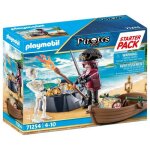 Playmobil - 71254 - les pirates - starter pack pirate et barque - 42 pices - pour enfants de 4 ans et ...