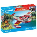 Playmobil 71463 hydravion avec pompier - action heroes - les pompiers - ds 4 ans
