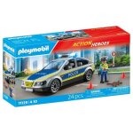 Playmobil 71729 voiture police avec sirne et gyrophare action heroes les policiers 24 pices ds 4 ans ...
