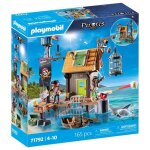 Playmobil 71792 port de pirates avec repaire prisons et canon 165 pices les pirates ds 4 ans