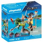 Playmobil 71795 pirate avec arbalte et poissons  viser les pirates 31 pices ds 4 ans