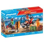 Playmobil 71808 duo de cascadeurs avec quad et moto city action promo pack 44 pi�ces d�s 4 ans
