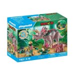 Playmobil 71821 tricratops avec bb et explorateur dinos 29 pices ds 4 ans
