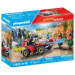 Playmobil 71825 pompier avec quad et arbustes enflamm�s