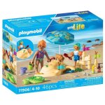 Playmobil 71906 famille jouant dans le sable  la plage my life vacances  la plage 46 pices ds 4 ans ...