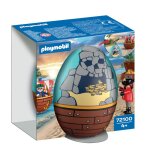 Playmobil 72100 ?uf 2en1 : l�le aux pirates les pirates 34 pi�ces cadeau � p�ques d�s 4 ans