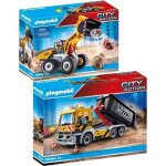 Playmobil - city action - lot de 2 articles camion + chargeuse sur pneus - jouet pour enfant de 5 ans ...