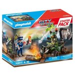 Playmobil - city action - starter pack policier et démineur - quad et accessoires inclus Playmobil - city action - starter pack policier et démineur - quad et accessoires inclus