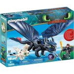 Playmobil - dragons 3 - krokmou et harold avec bb dragon - figurine avec combinaison de vol pour harold ...