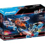 Playmobil - galaxy police - hlicoptre et pirates de lespace - avec drone et coffre - fort spatial
