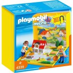 Playmobil micro monde - maison moderne - playmobil - 2 personnages et accessoires inclus