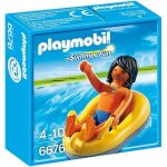 Playmobil - vacancier et boue de rafting - personnages miniature - summer fun - jaune marron et noir ...