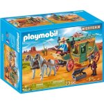 Playmobil western diligence du far - west avec deux personnages et leurs bagages - mixte - a partir de ...