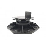 Plot rglable de 30  60 mm pour terrasse bois et composite - l: 151 mm - l: 151 mm - e: 60 mm - noir ...